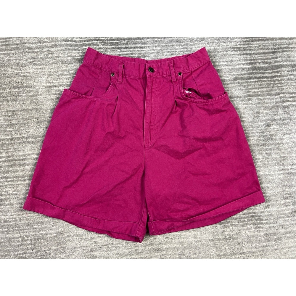 Vintage Carolina‎ Colours Shorts Womens 10 Pink 100% Cotton high Rise Mom Cuffed